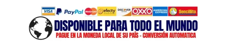 Disponible para todo el mundo, pague en su moneda local
